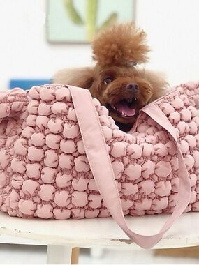 Pet Life Bubble Vogue Ultra-Plush Fashion Designer Pet Carrier Pink
